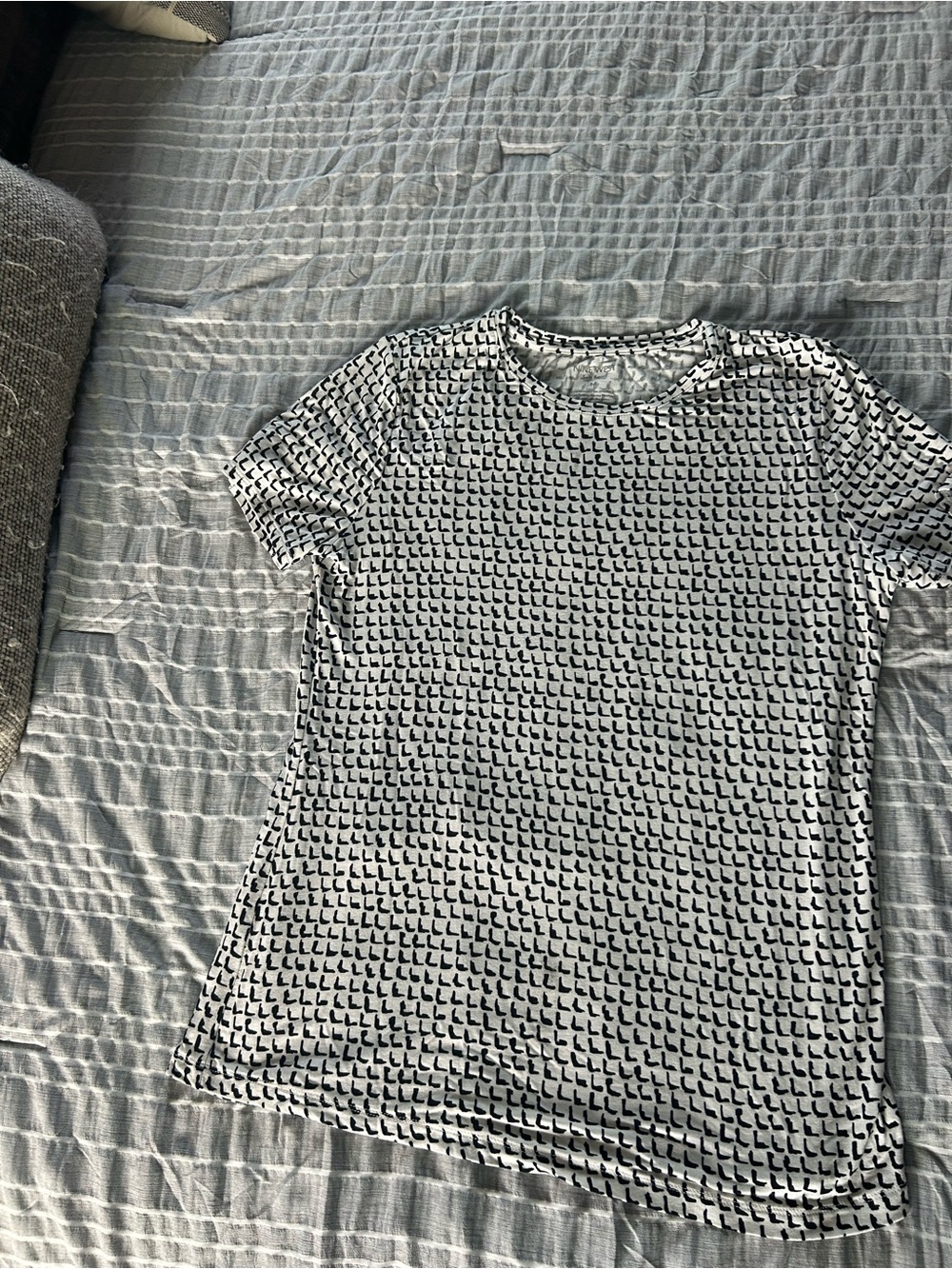 Patterned Black & White Short Sleeve Tee